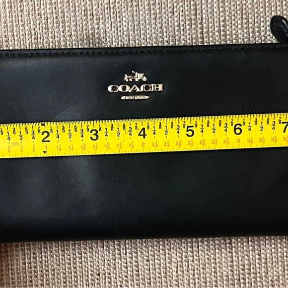 Coach Black Leather Wallet with Gold Accent - Picture 9 of 15